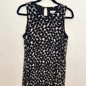 CALVIN KLEIN - black and cream dress